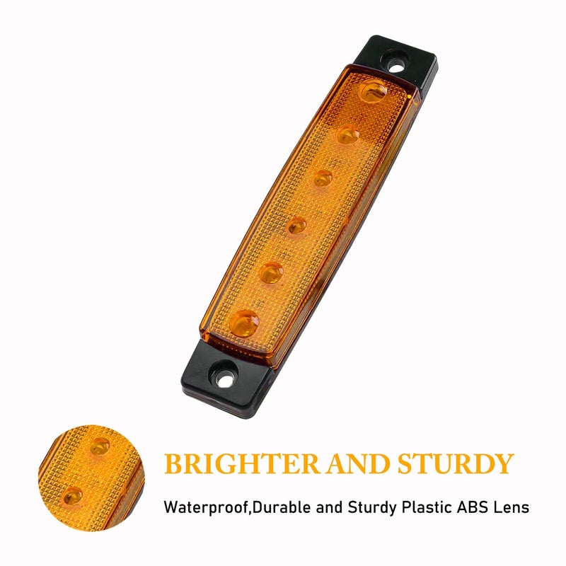 PSEQT LED Boat Interior Lights Marine Courtesy Light Strip Deck Transom Cockpit Navigation Lighting Waterproof for Fishing Pontoon Kayak Yacht Sailboat (Amber 10Pcs) - Image 5